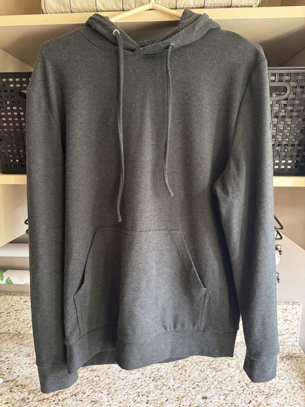 Men's Charcoal Hooded Pullover Sweatshirt